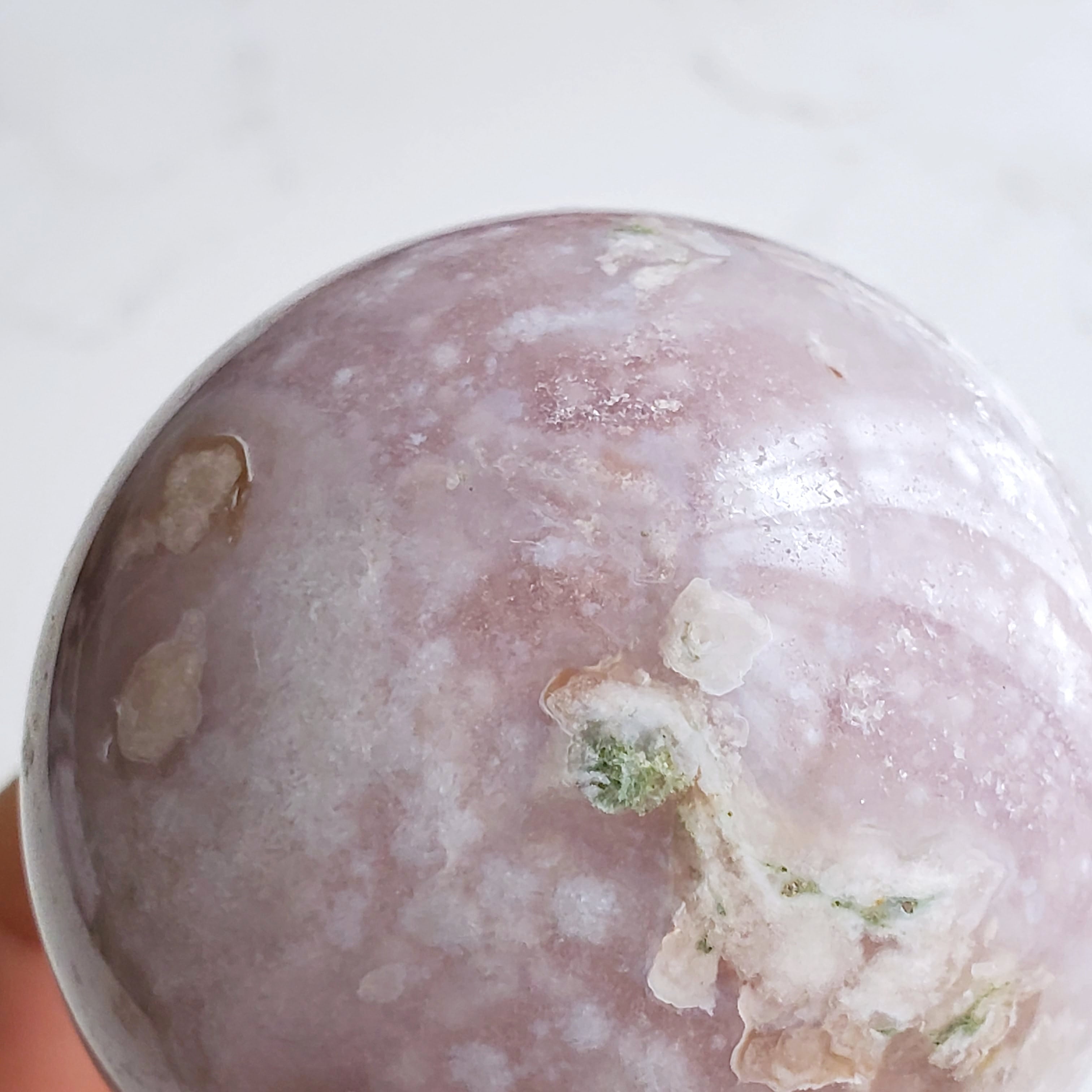 ピンクアメジスト フラワーアゲート スフィア | ホシノカケラ STONE