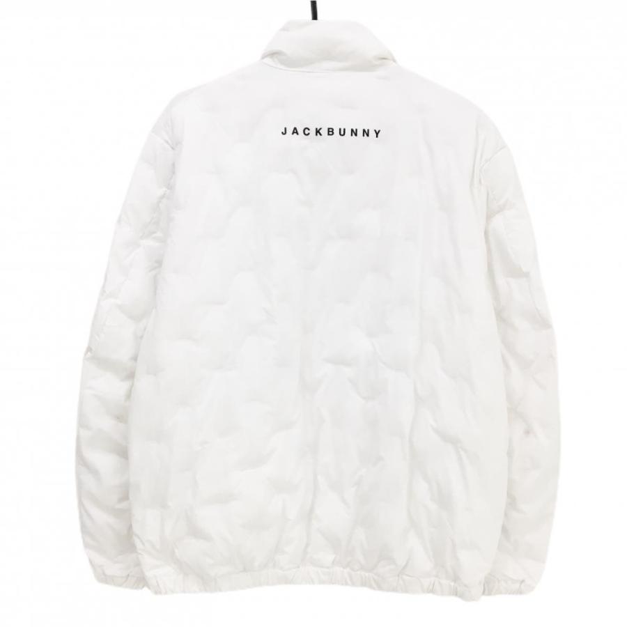 Jack Bunny!!（ジャックバニー） 中綿ジャケット 白×黒 ロゴプリント