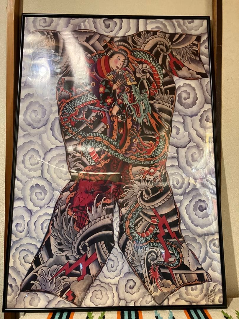TATTOO タトゥー　ポスター　大判　刺青 刺青#タトゥー#京都刺青 #閻魔大王#人頭杖#日式刺青 #japaneseirezumi