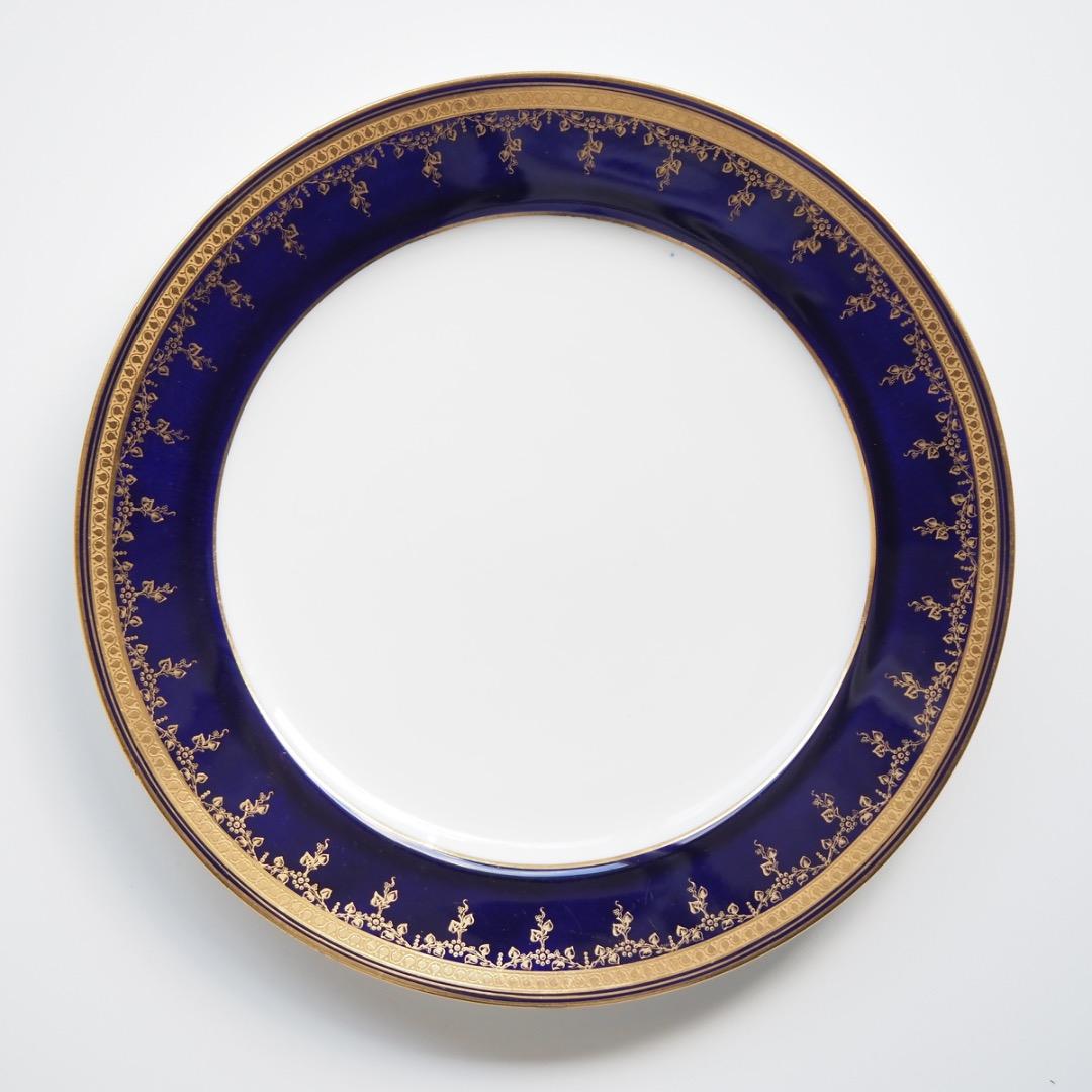 コウルドン 藍地金彩 プレート 径258mm / N83D Cauldon コウルドン ロイヤルブルーと金彩の美しい19点セット | Rosy Baby